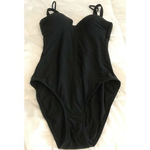 NEW‎ Athleta Small Black Aqualuxe Molded Swimsuit
